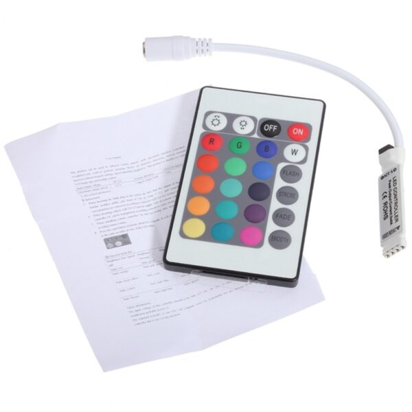ชุดควบคุมรีโมทคอนโทรลไฟ LEd rgb 24 key - Image 4