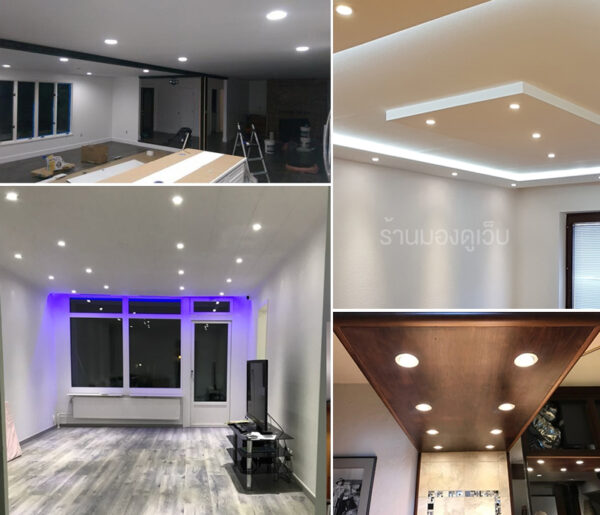 โคมไฟฝังฝ้าสีวอมไวท์ ไฟดาวไลท์ LED Downlight 1W - Image 9