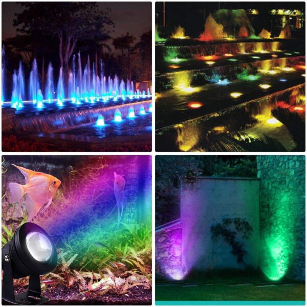 โคมไฟใต้น้ำ LED RGB 10W 12V พร้อมรีโมทเปลี่ยนสี่ได้ - Image 12
