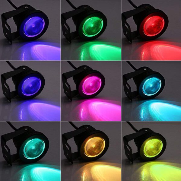 โคมไฟใต้น้ำ LED RGB 10W 12V พร้อมรีโมทเปลี่ยนสี่ได้ - Image 11