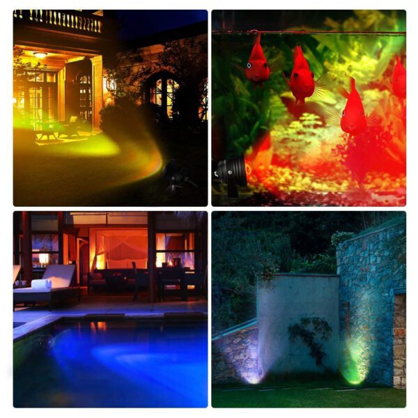 โคมไฟใต้น้ำ LED RGB 10W 12V พร้อมรีโมทเปลี่ยนสี่ได้ - Image 10