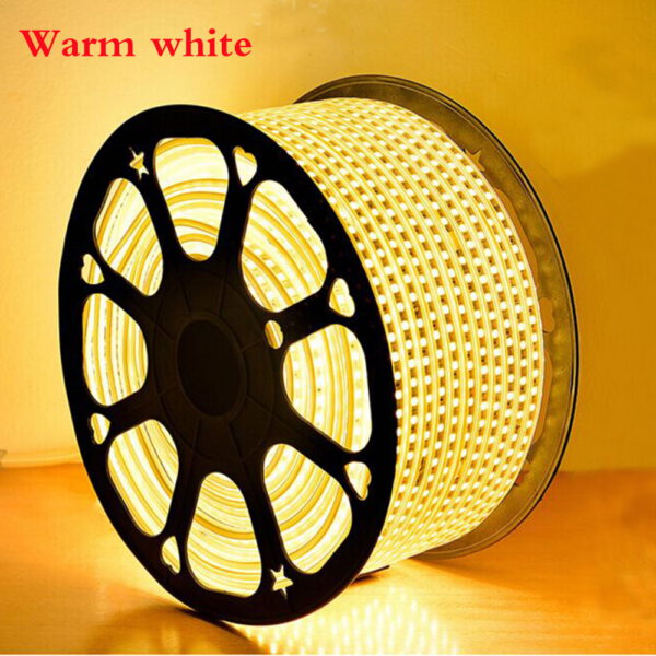 ไฟเส้น LED สายยางท่อแบน ยาว 50 เมตร แสงวอร์มไวท์ - Image 2