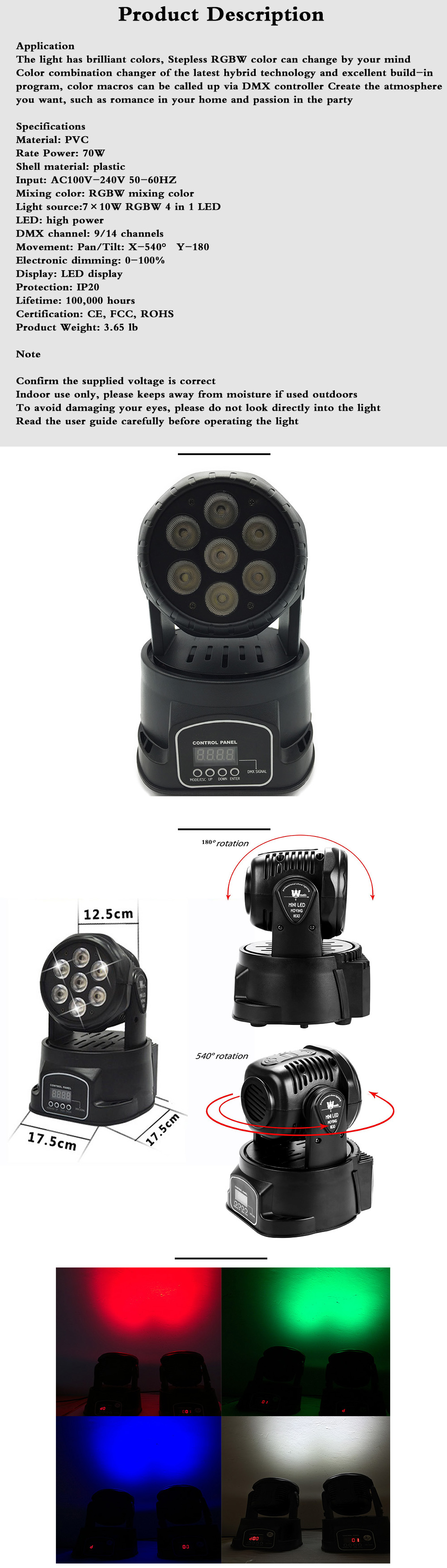 ไฟพาร์มูฟวิ่งเฮด Moving head light ไฟเวที 150วัตถ์