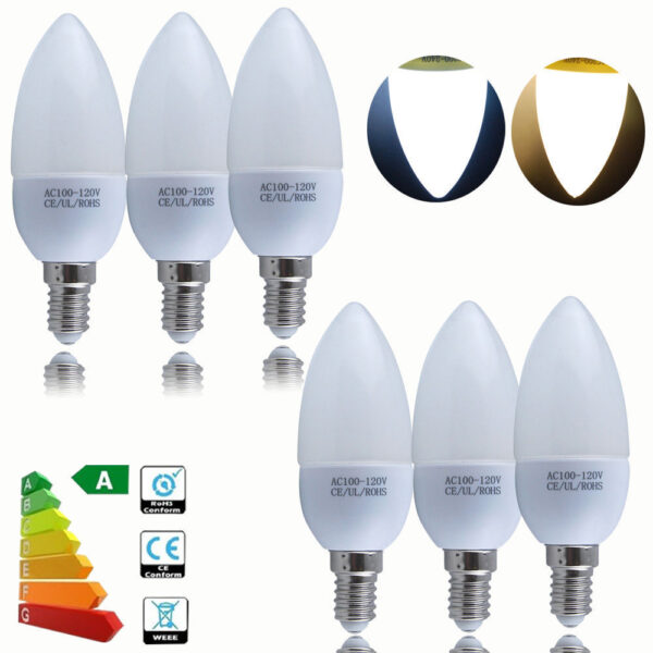 หลอดเชิงเทียน LED Candle 3W ขั้วE14 แสงวอร์มไวท์ราคาถูก - Image 4