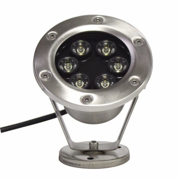 โคมไฟใต้น้ำ ส่องน้ำพุ ส่องใต้น้ำตก บ่อปลา LED 6W DC12V (แสงวอร์มไวท์) - Image 2