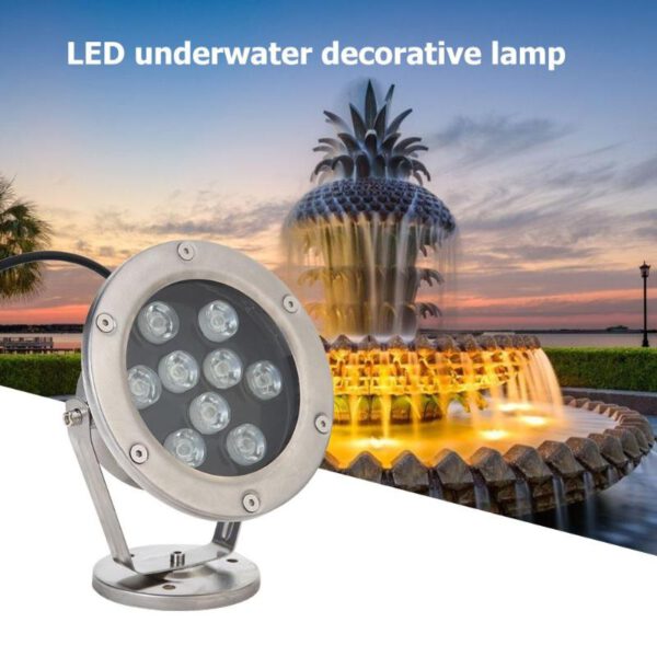 โคมใต้น้ำ ไฟส่องน้ำพุLED Under Water 9W RGB - Image 8