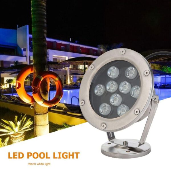 โคมใต้น้ำ ไฟส่องน้ำพุLED Under Water 9W RGB - Image 9