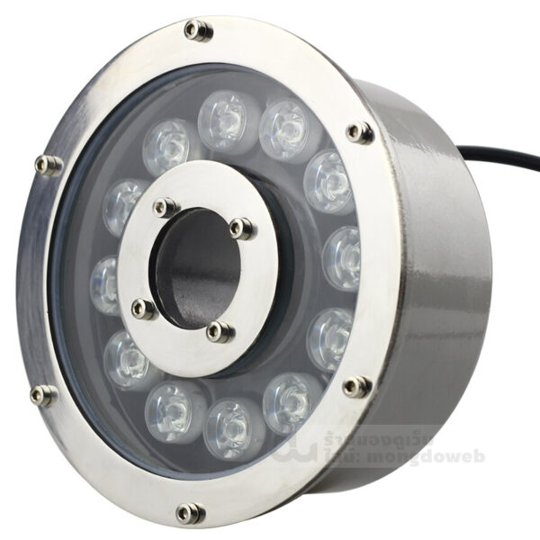 ชุดไฟส่องน้ำพุ แบบวงแหวนโดนัท 12w RGB พร้อมหม้อแปลง - Image 6