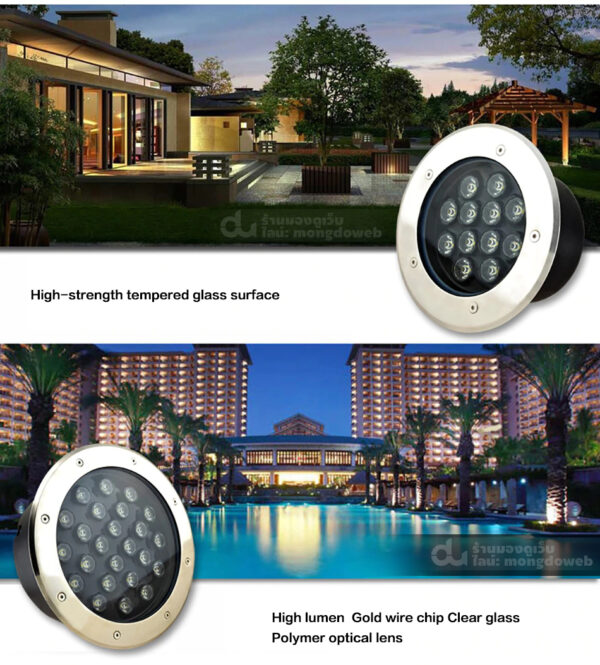 ไฟฝังพื้น ขนาด12วัตต์ แสงวอร์มไวท์ LED UPLIGHT 12W Warm White - Image 5