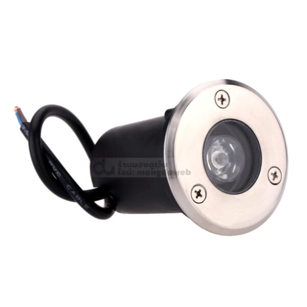 โคมไฟฝังพื้น 1วัตต์ แสงขาว Led Underground light 1w Outdoor (White) - Image 4