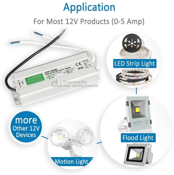 หม้อแปลงกันน้ำ DC12V Power Supply Switching 60W - Image 5