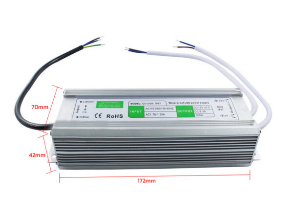 หม้อแปลงกันน้ำ สำหรับไฟแอลอีดี Transformer Waterproof ip67 100W - Image 2