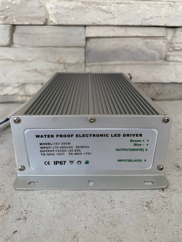 หม้อแปลงไฟแอลอีดี รุ่นกันน้ำ ip67 Power Supply DC12V (250W) - Image 2