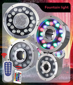 ไฟส่องน้ำพุ Fountain light